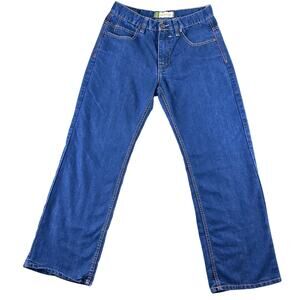 Y2K Vintage PJ Mark Jeans Wide‎ Straight Leg 32 X 32 Embroidered- EUC